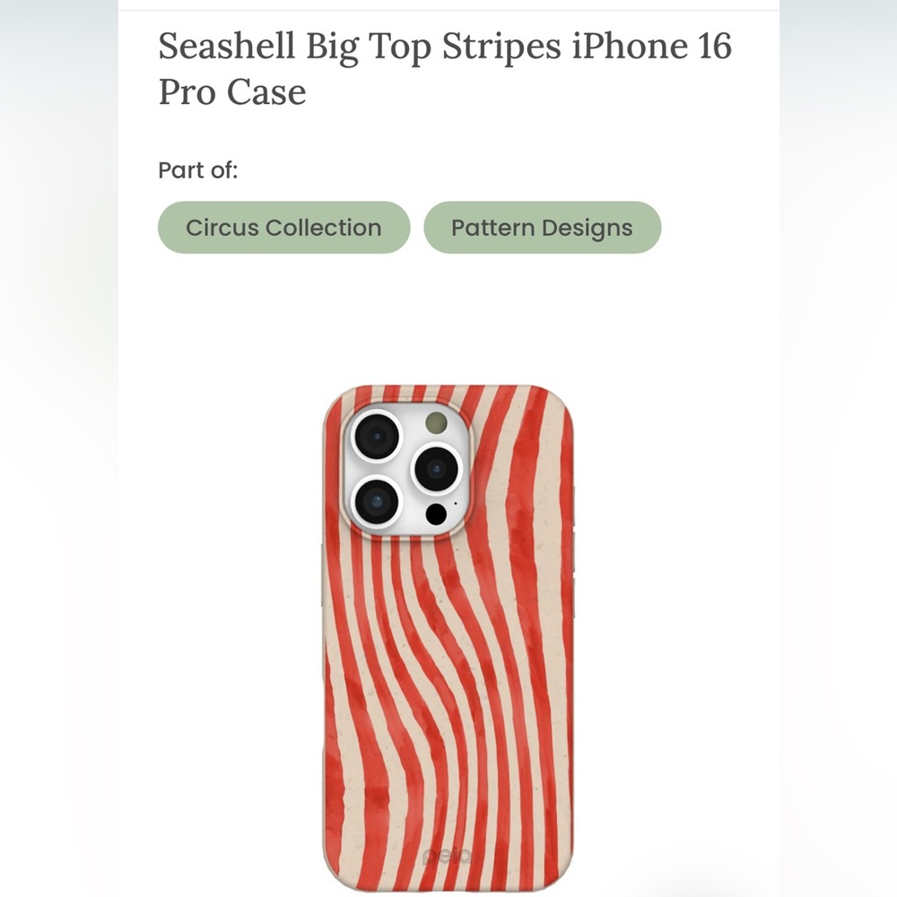 Pela Red and White Phone Case